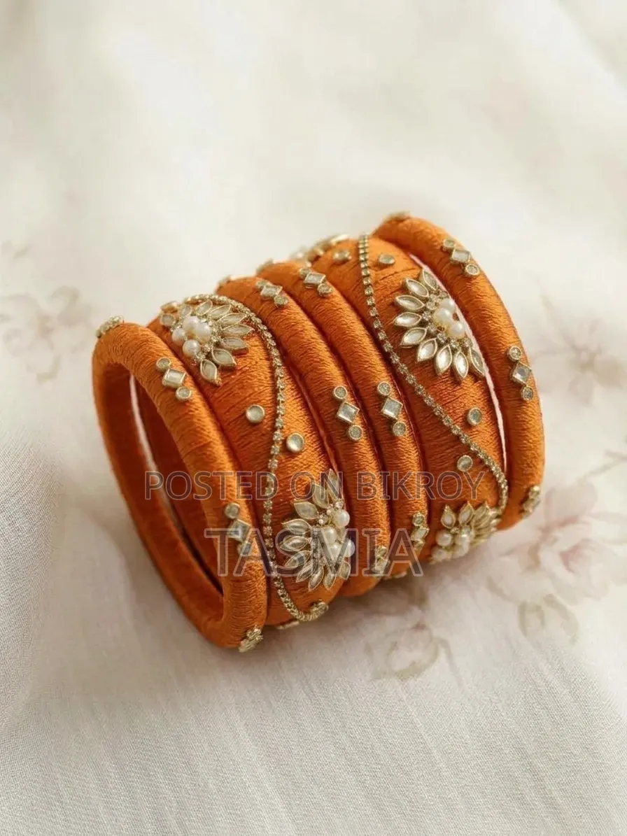 রেশমি চুড়ি(১সেট)_Silk Thread Reshmi Bangles(1 Set)
