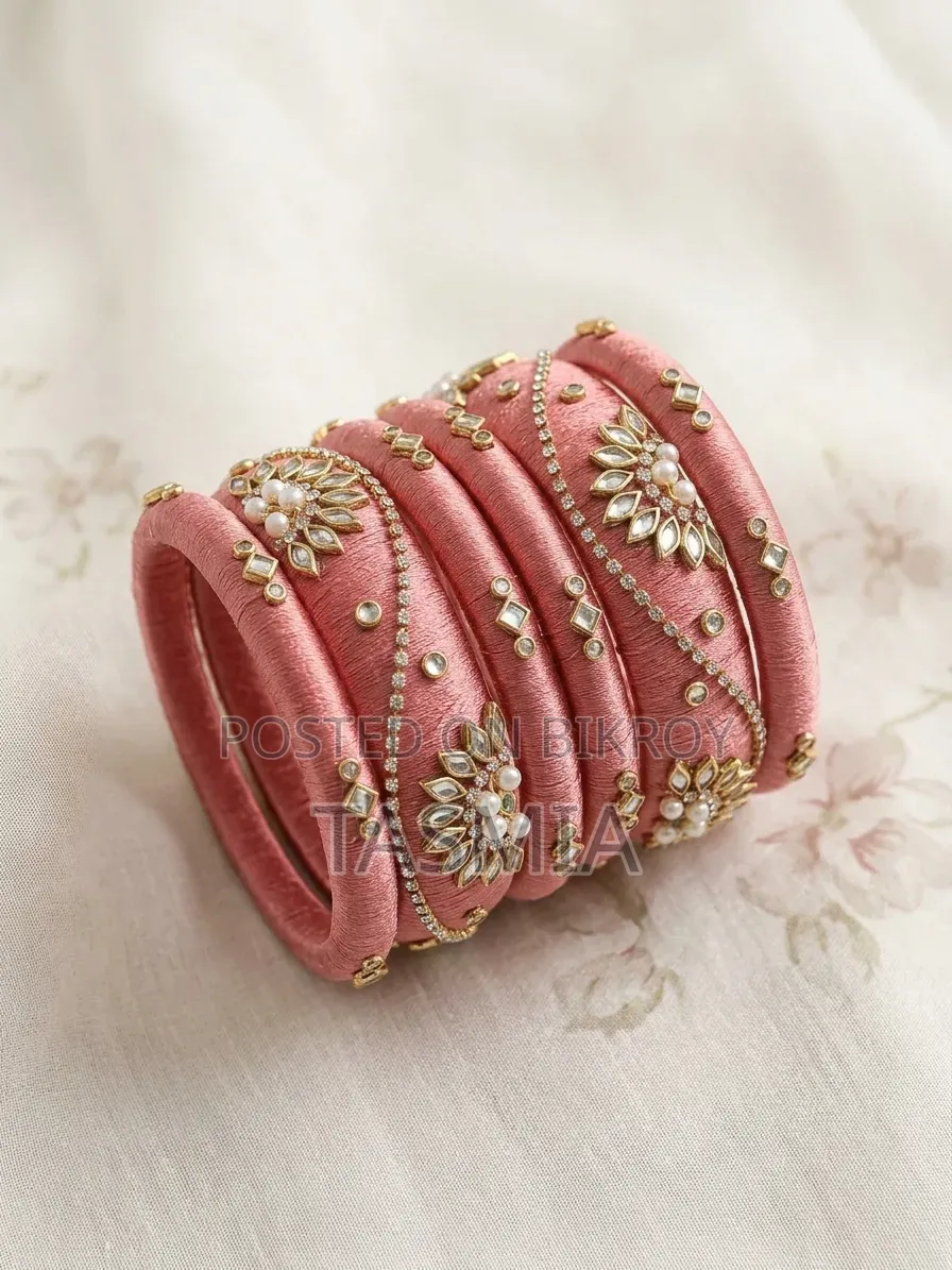 রেশমি চুড়ি(১সেট)_Silk Thread Reshmi Bangles(1 Set)