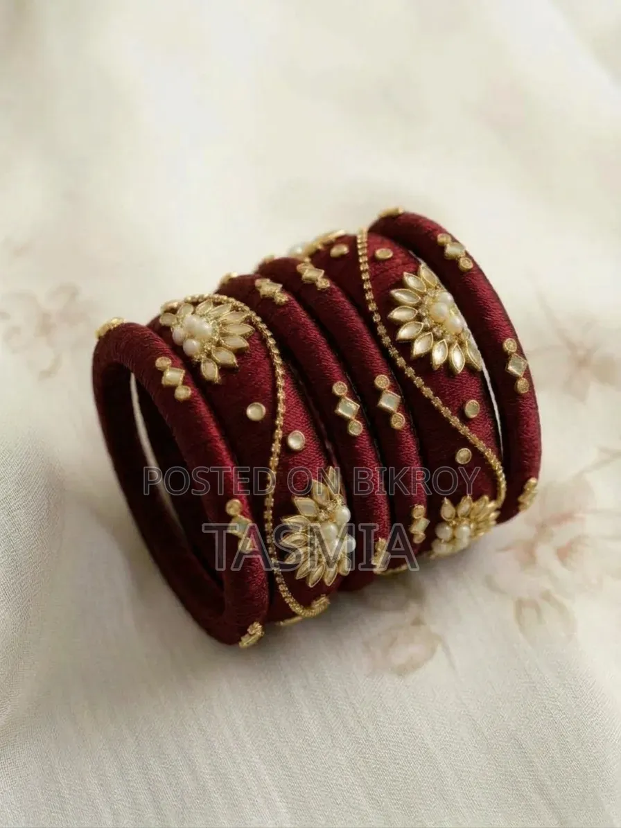 রেশমি চুড়ি(১সেট)_Silk Thread Reshmi Bangles(1 Set)