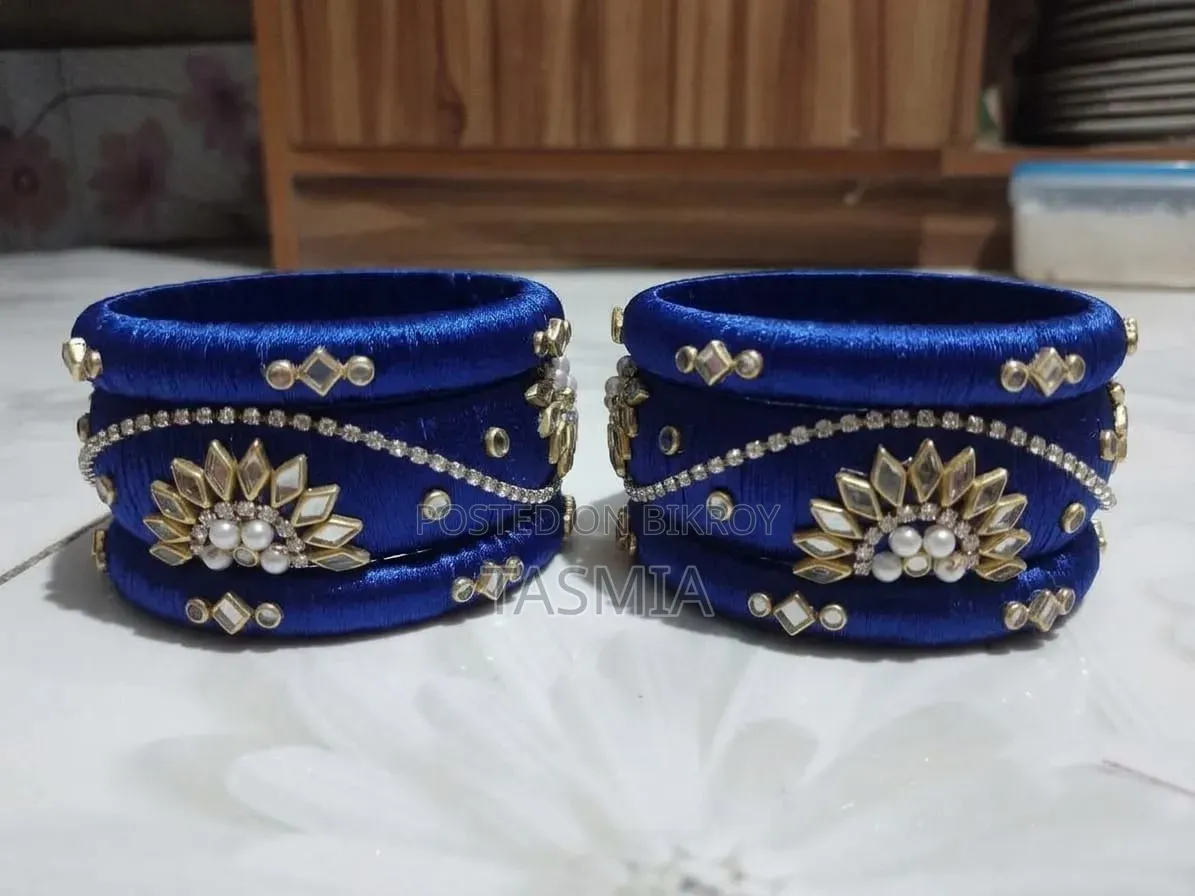 রেশমি চুড়ি(১সেট)_Silk Thread Reshmi Bangles(1 Set)