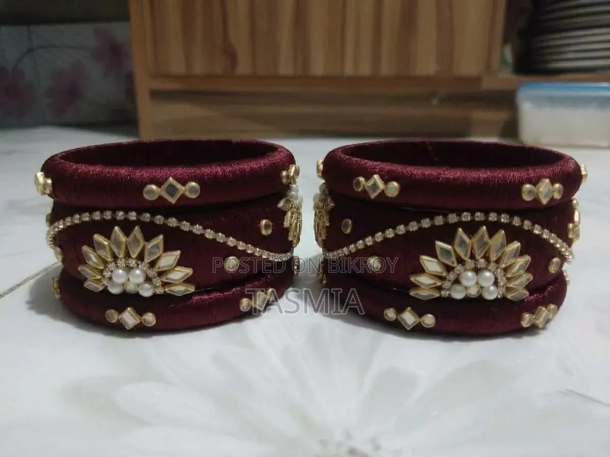 রেশমি চুড়ি(১সেট)_Silk Thread Reshmi Bangles(1 Set)