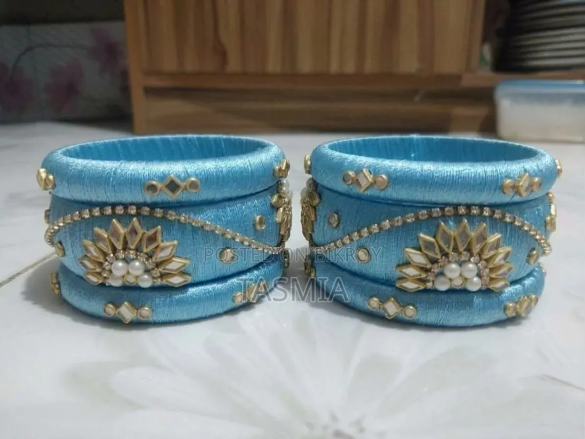 রেশমি চুড়ি(১সেট)_Silk Thread Reshmi Bangles(1 Set)