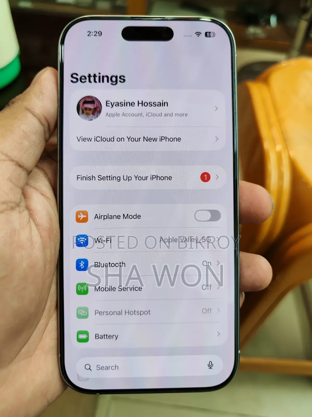 অ্যাপল আইফোন ১৬ প্রো ১২৮ জিবি সিলভার