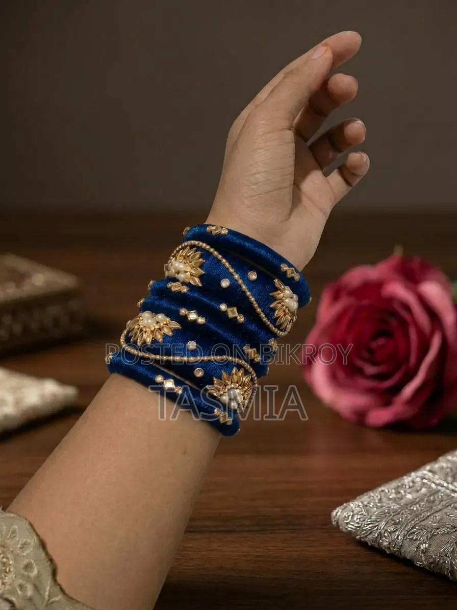 রেশমি চুড়ি(১সেট)_Silk Thread Reshmi Bangles(1 Set)