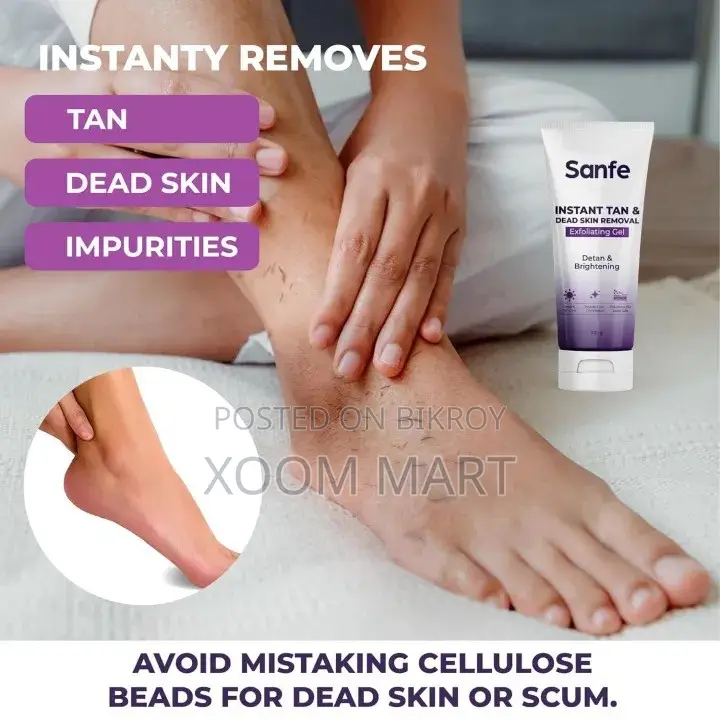 Sanfe Instant Tan & Dead Skin Removal Exfoliating Gel (100g)