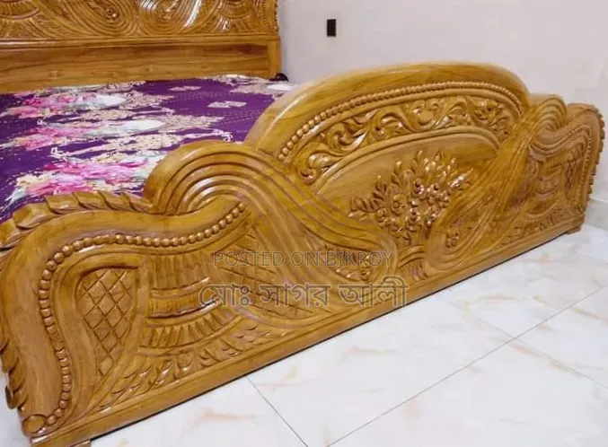 Teak Wood Box Bed 6/7 Feet