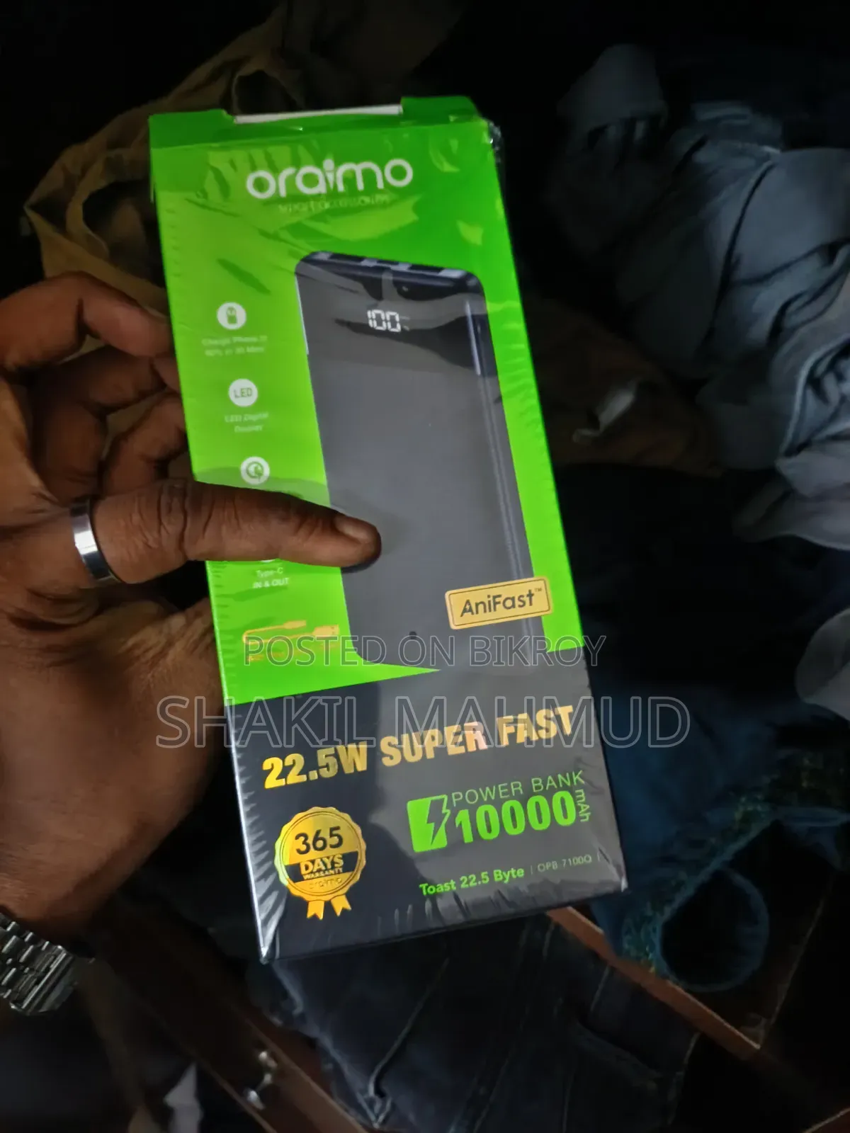 Oraimo 10000mAh 22.5W Super Fast Power Bank