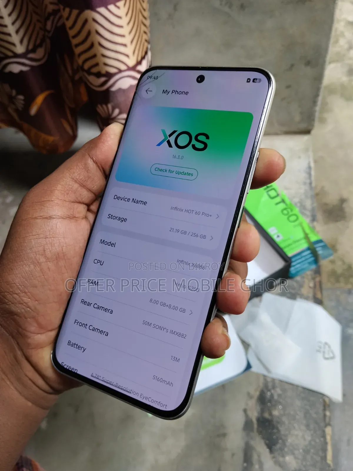 Infinix Hot 60 Pro+ 256 GB Blue