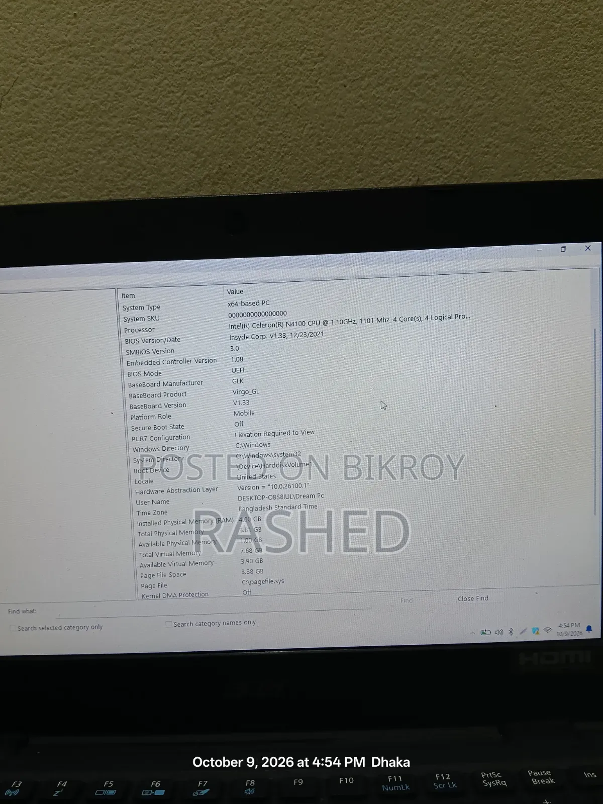 Acer 4GB Intel Celeron SSD 128GB Laptop