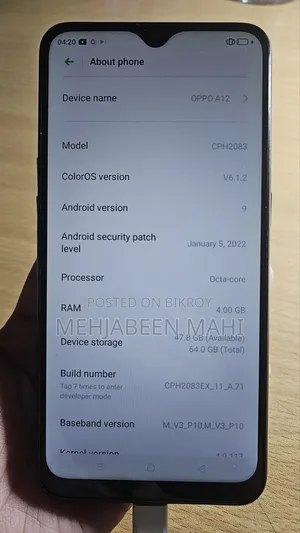Oppo A12 64 GB Black
