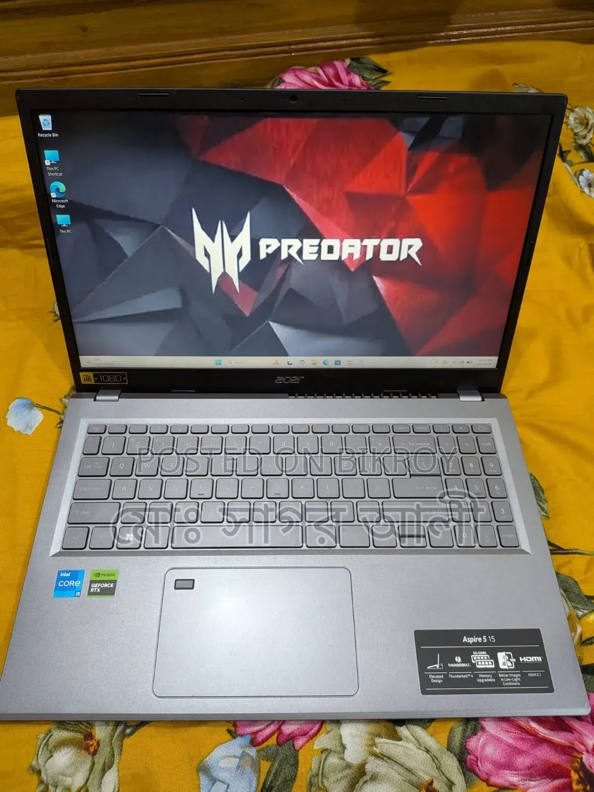 Laptop Acer 8GB Intel Core i5 SSD 512GB