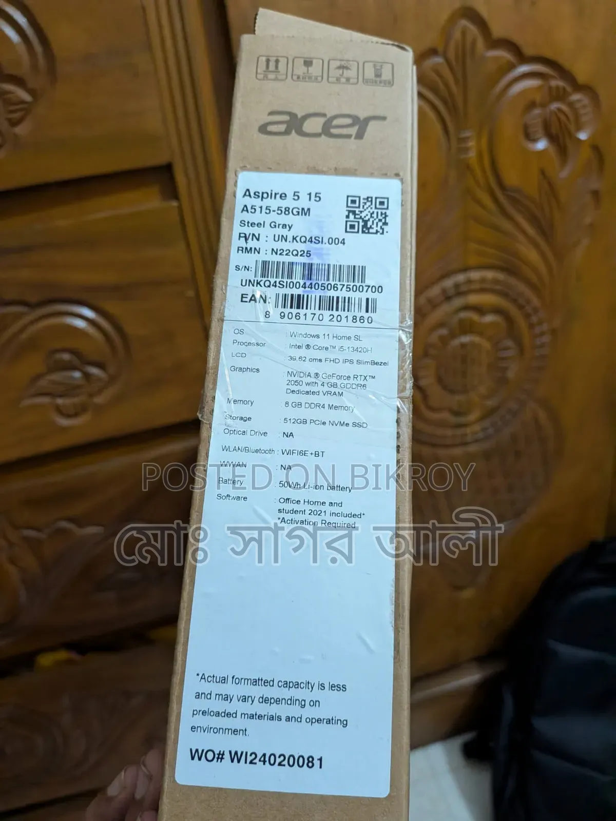 Laptop Acer 8GB Intel Core i5 SSD 512GB