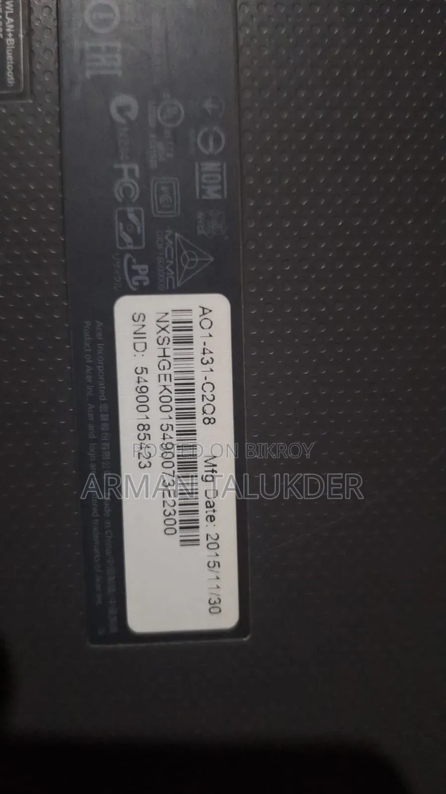 Laptop Acer 2GB SSD 32GB