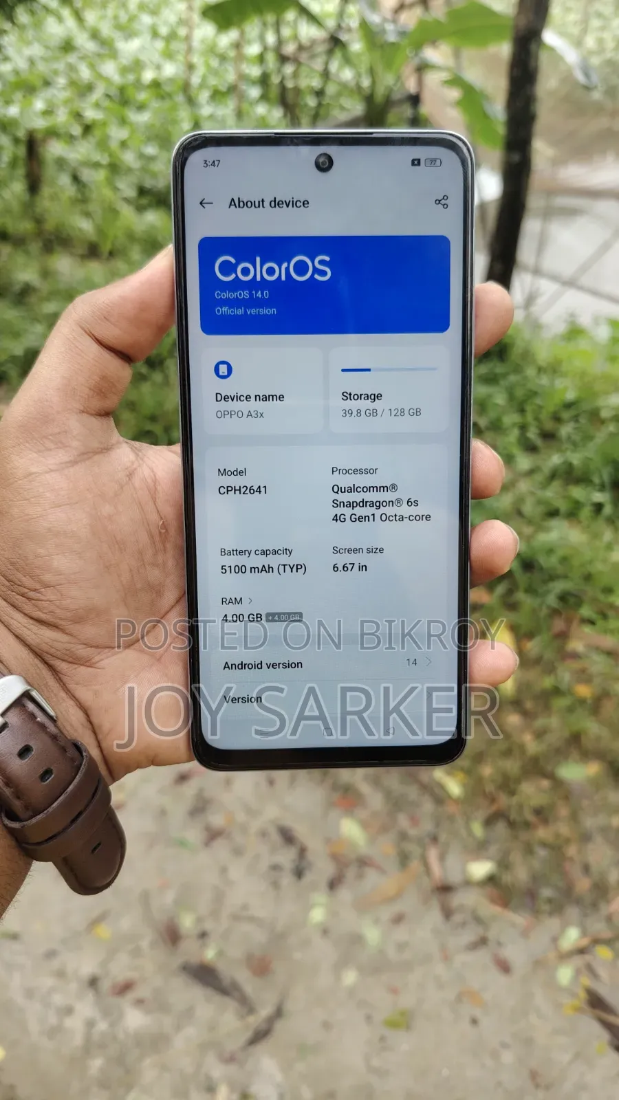 Oppo A3x 128 GB Blue