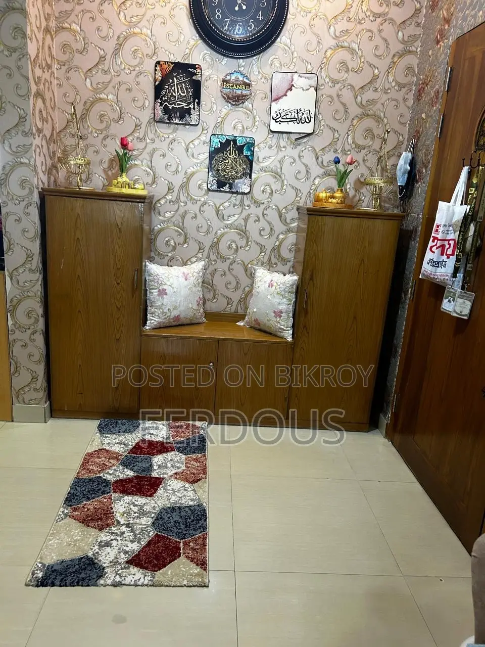 সেগুন বোর্ডের তৈরি জুতার র‍্যাক