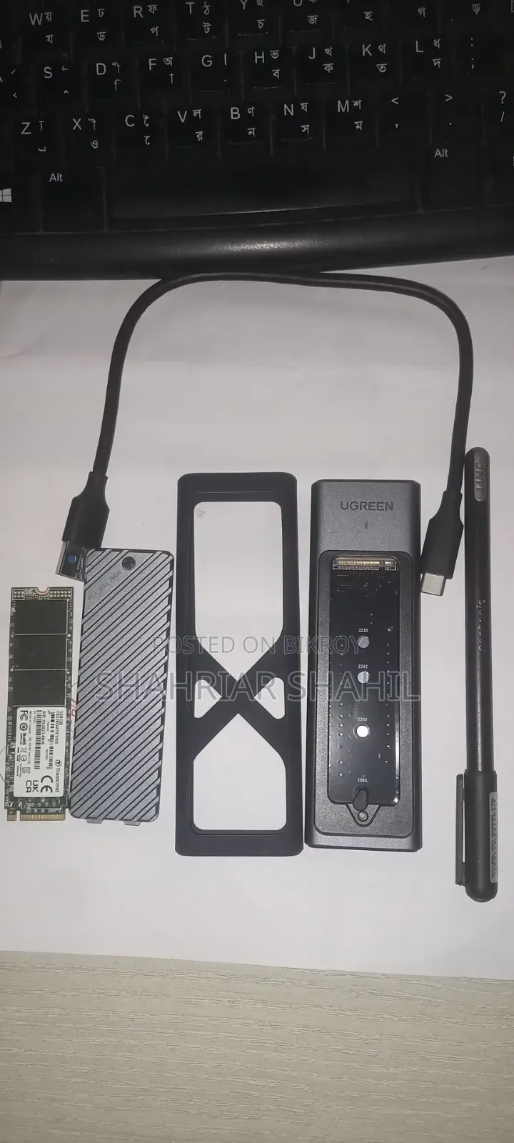 SSD 10 TB সাপোর্ট ইউগ্রিন এনক্লোজার এবং এসএসডি ট্রান্সেন্ড ১২৮জিবি এম.২ এনভিএমই