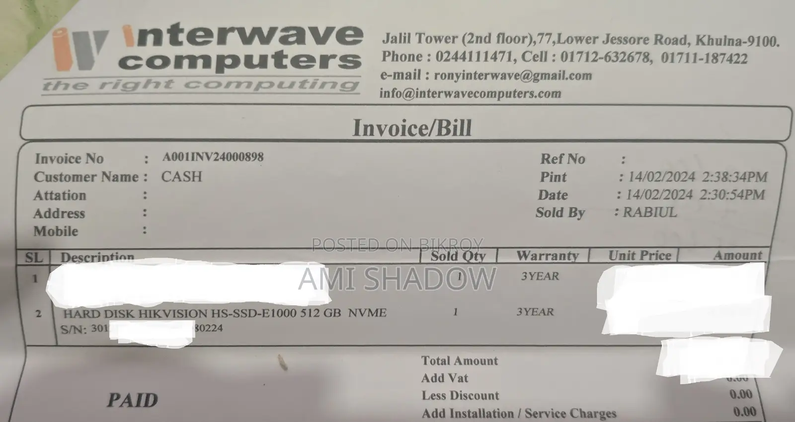 Hs E1000 512gb M.2 Nvme SSD (Urgent Sell)
