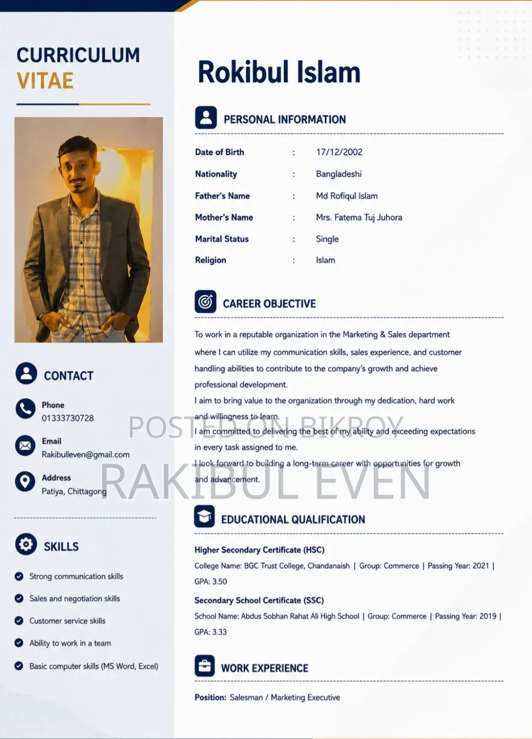 Resume My Cv