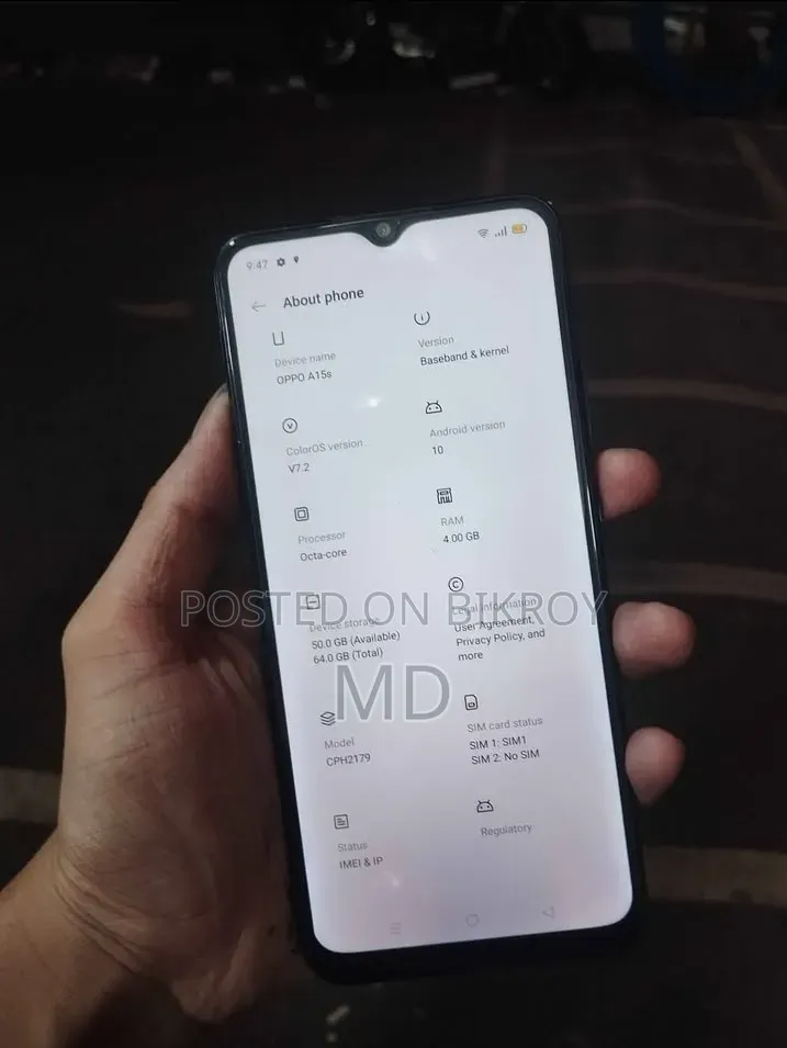 Oppo A15s 64 GB Black