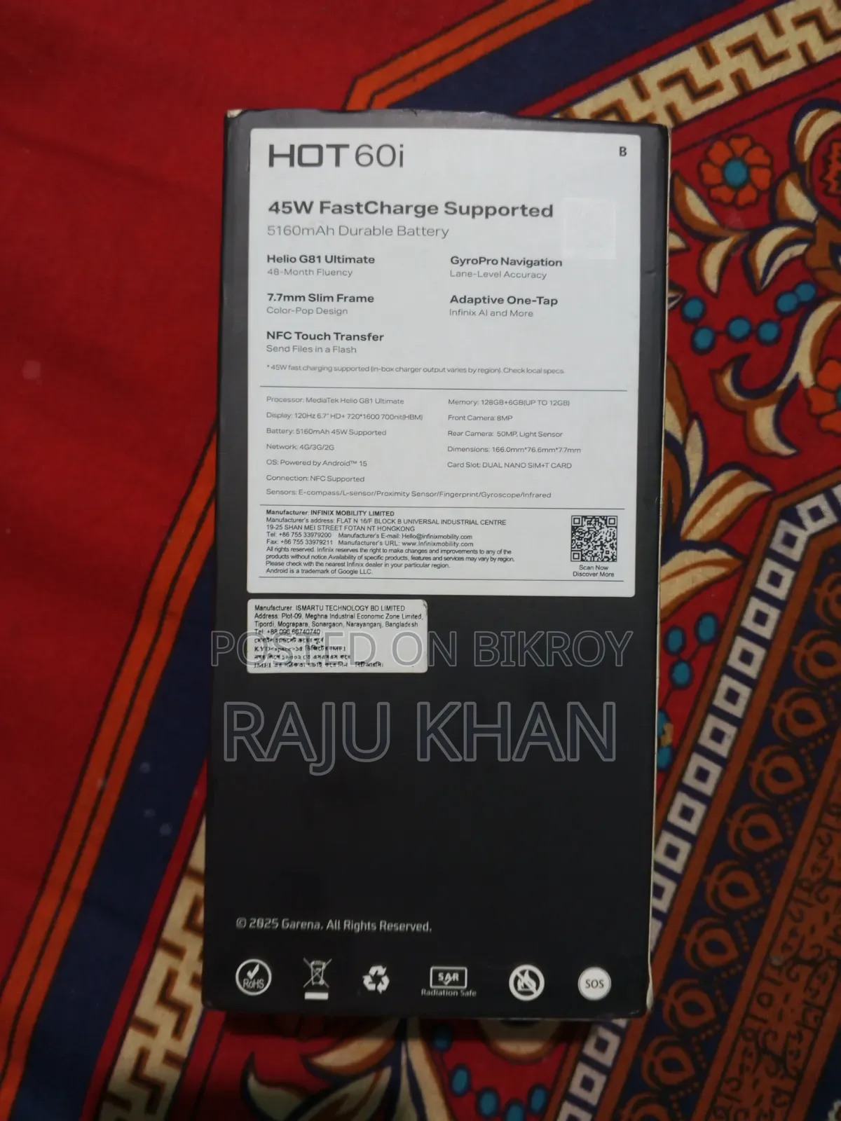 Infinix Hot 60i 128 GB Blue