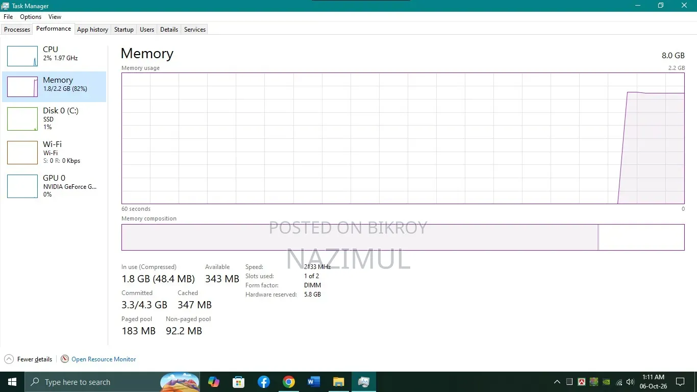 Desktop Computer Dell Vostro 3900 8GB Intel Core i3 SSD 256GB