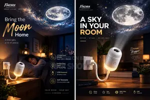 Starry Sky Projection Nightlight – 2-in-1 Galaxy Projector