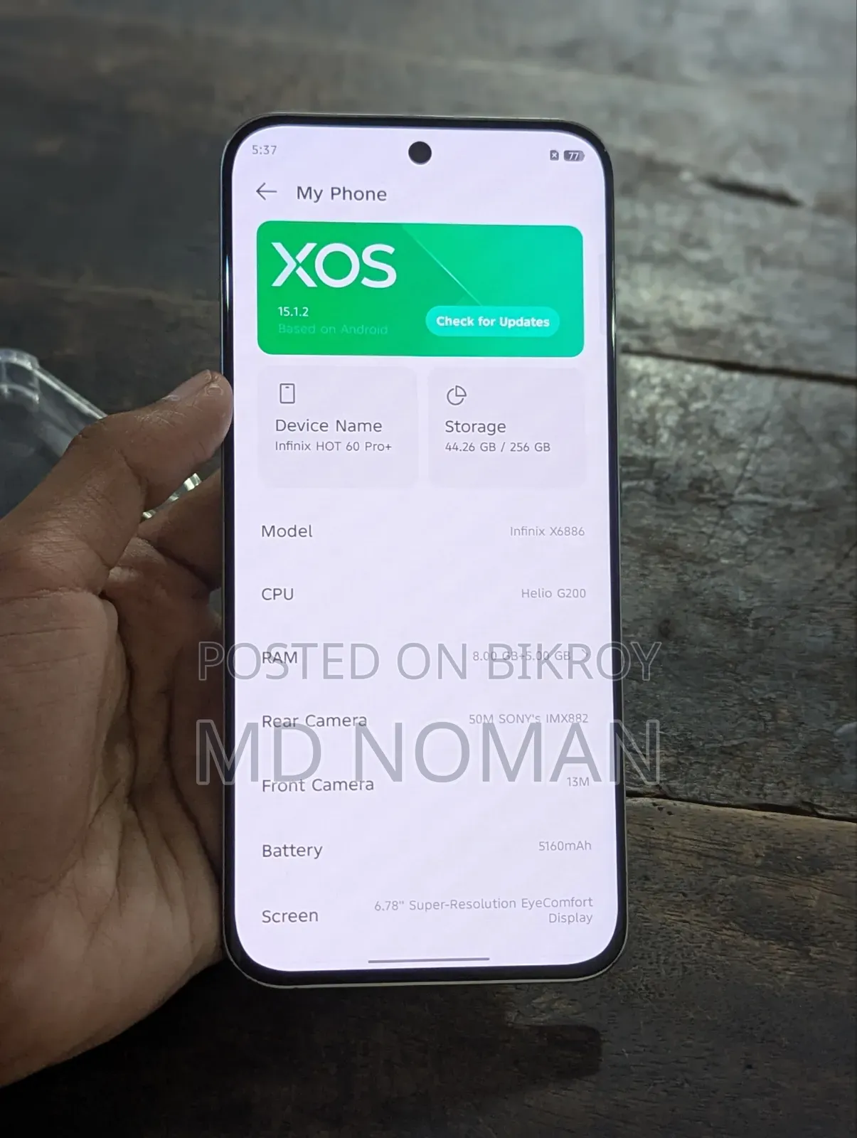 Infinix Hot 60 Pro+ 256 GB Gray