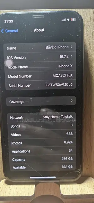 Apple iPhone X 256 GB Gray