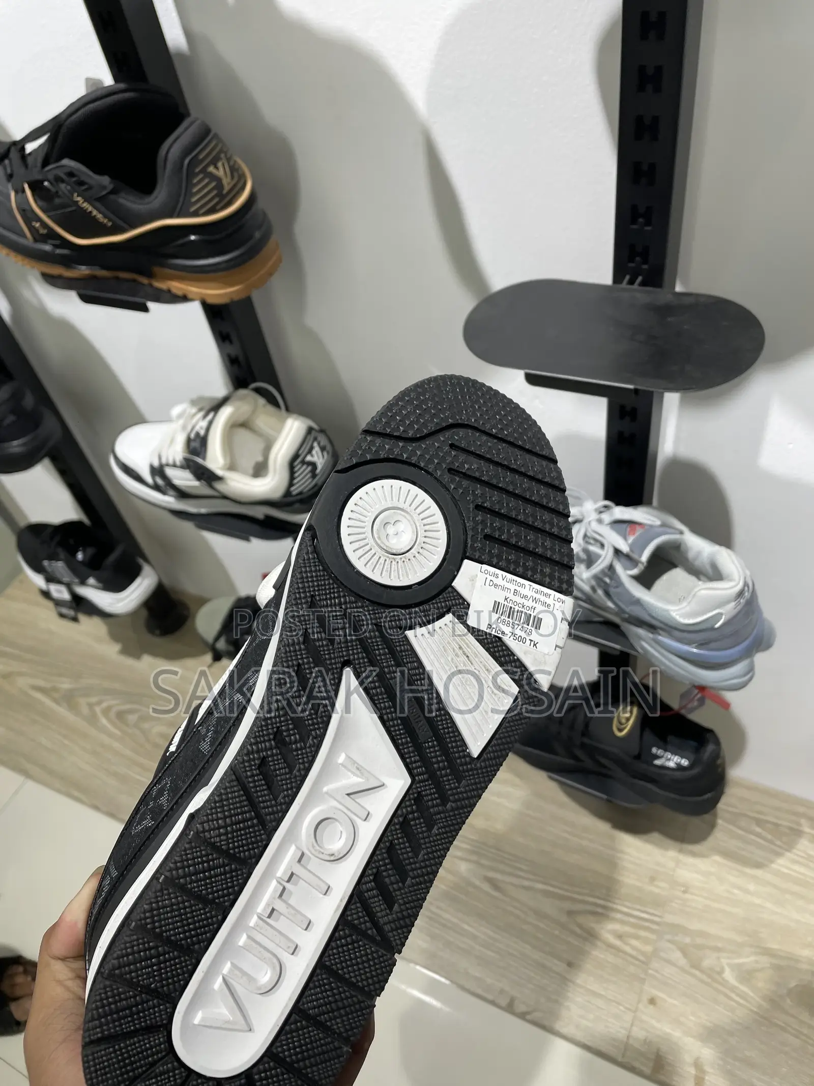 LV Trainer Monogram Denim White Black