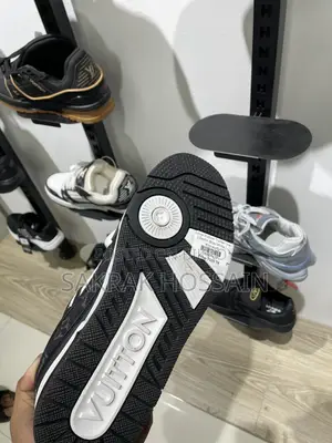 LV Trainer Monogram Denim White Black