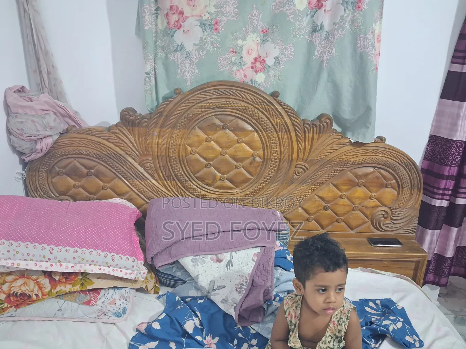 Teak Wood Bed for Sale 6/7 Feet
