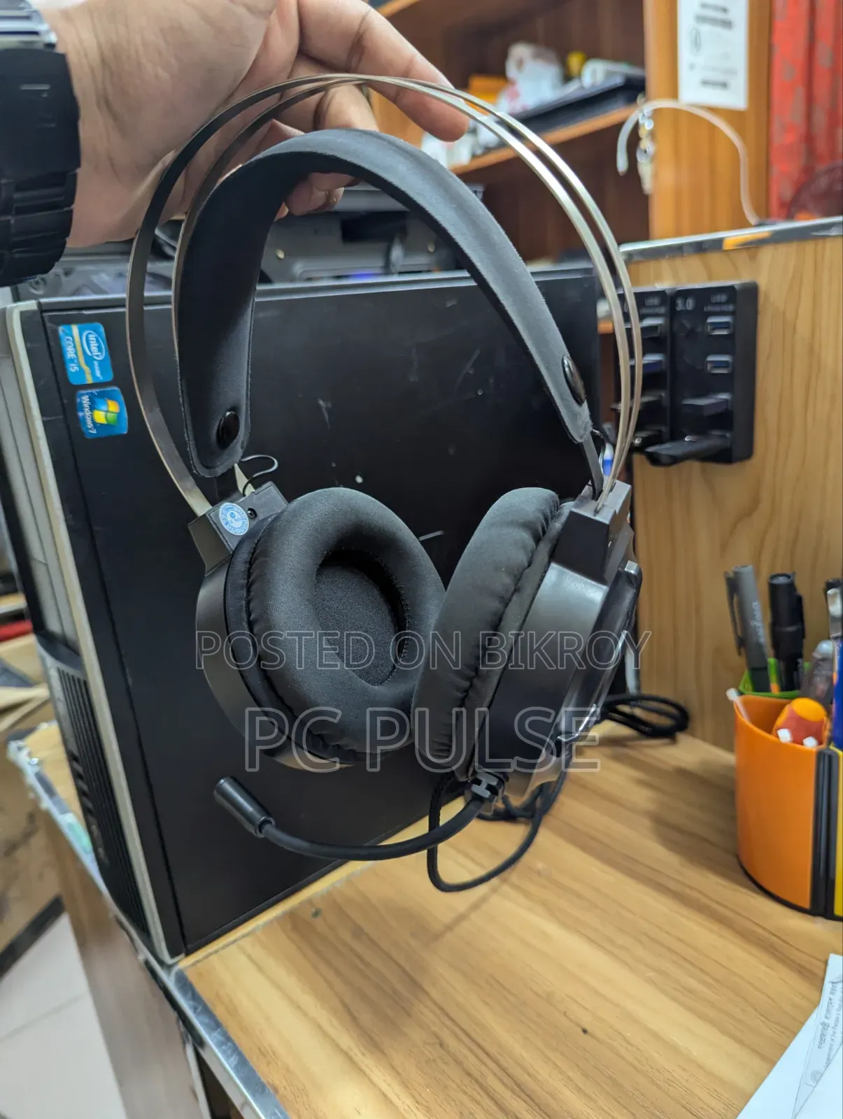 HP H120 USB 2 Pin Gaming Headset With Mic Control (Black)