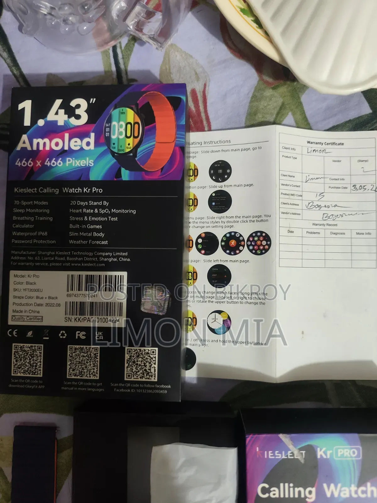 Smart Watch Kieslect Kr Pro
