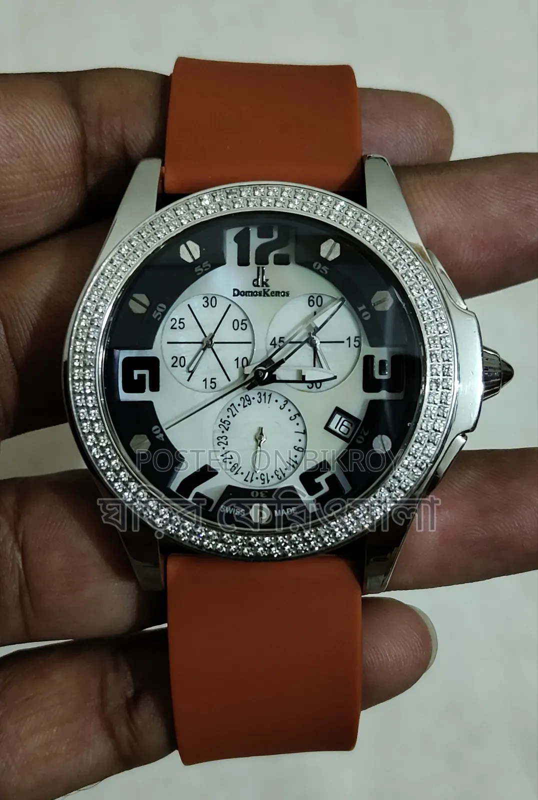 Original White Diamond Edition Domoskenos Quartz Chronograph Watch