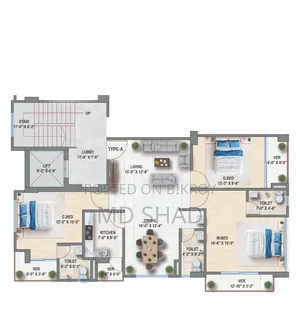 3bdrm Apartment in Aslam Tower, Kaliakair for sale