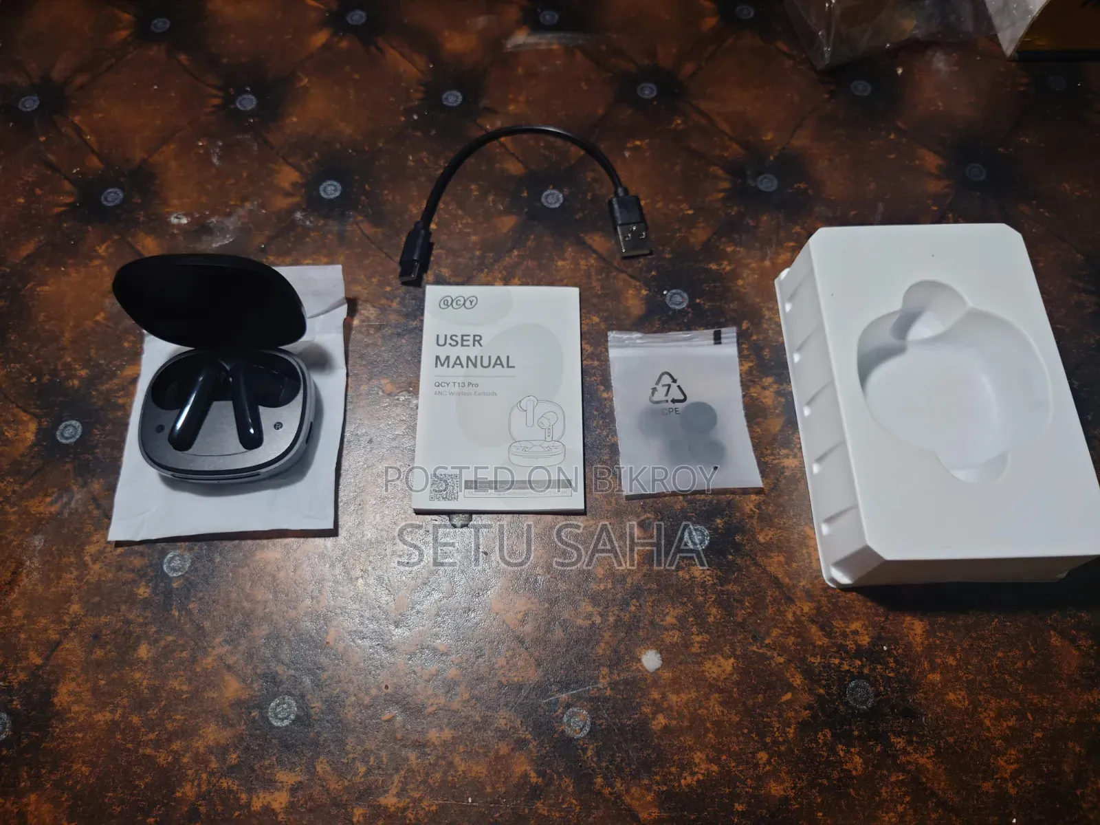 QCY T13 Pro (ANC) - Original Box & All Accessories
