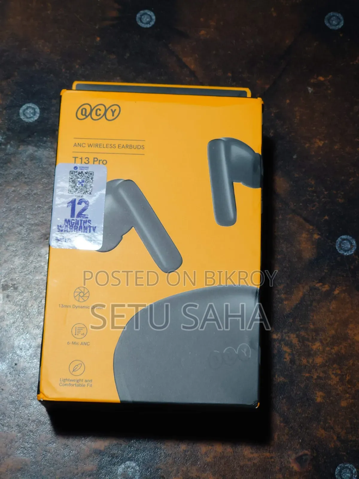 QCY T13 Pro (ANC) - Original Box & All Accessories