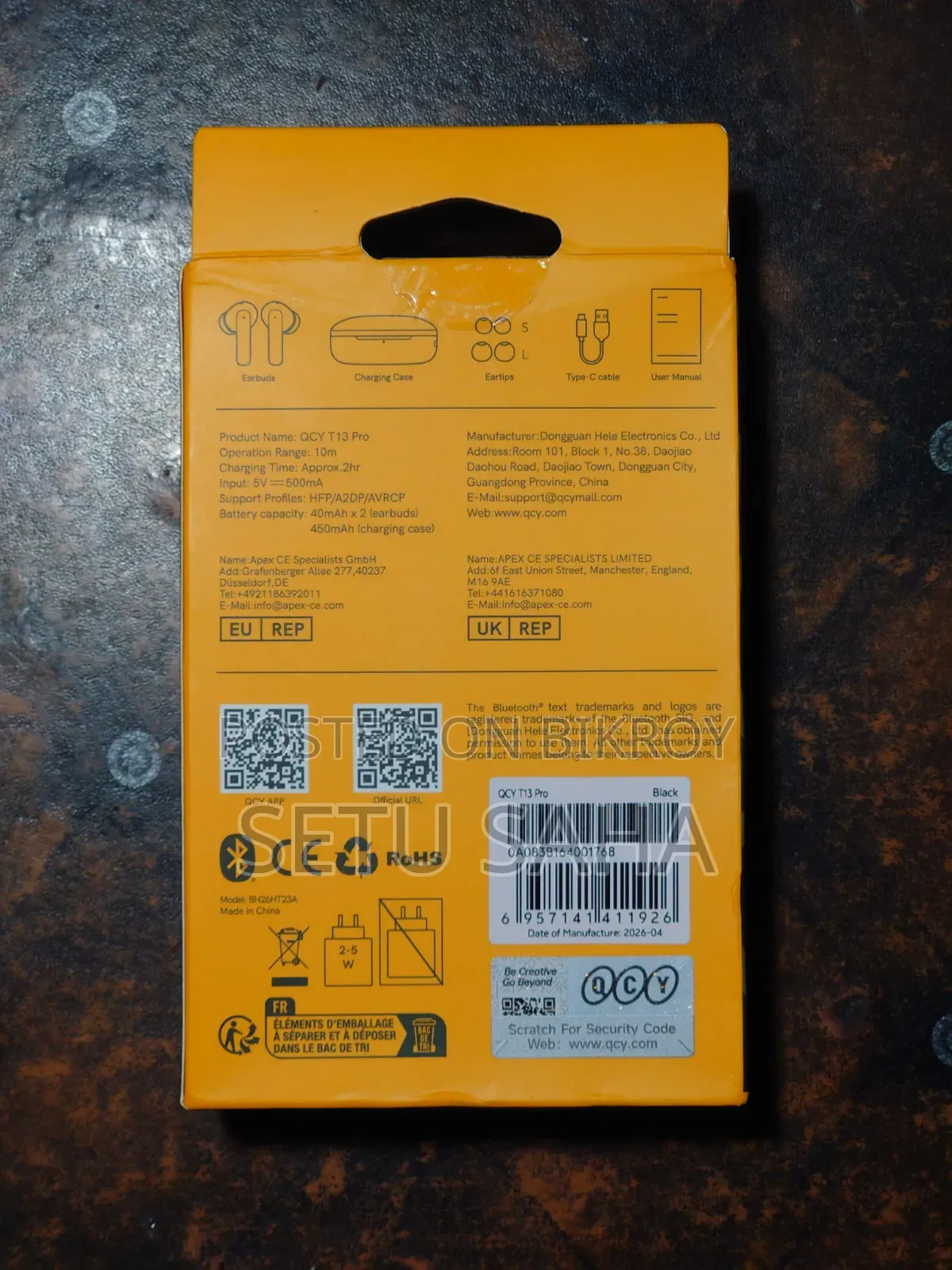 QCY T13 Pro (ANC) - Original Box & All Accessories