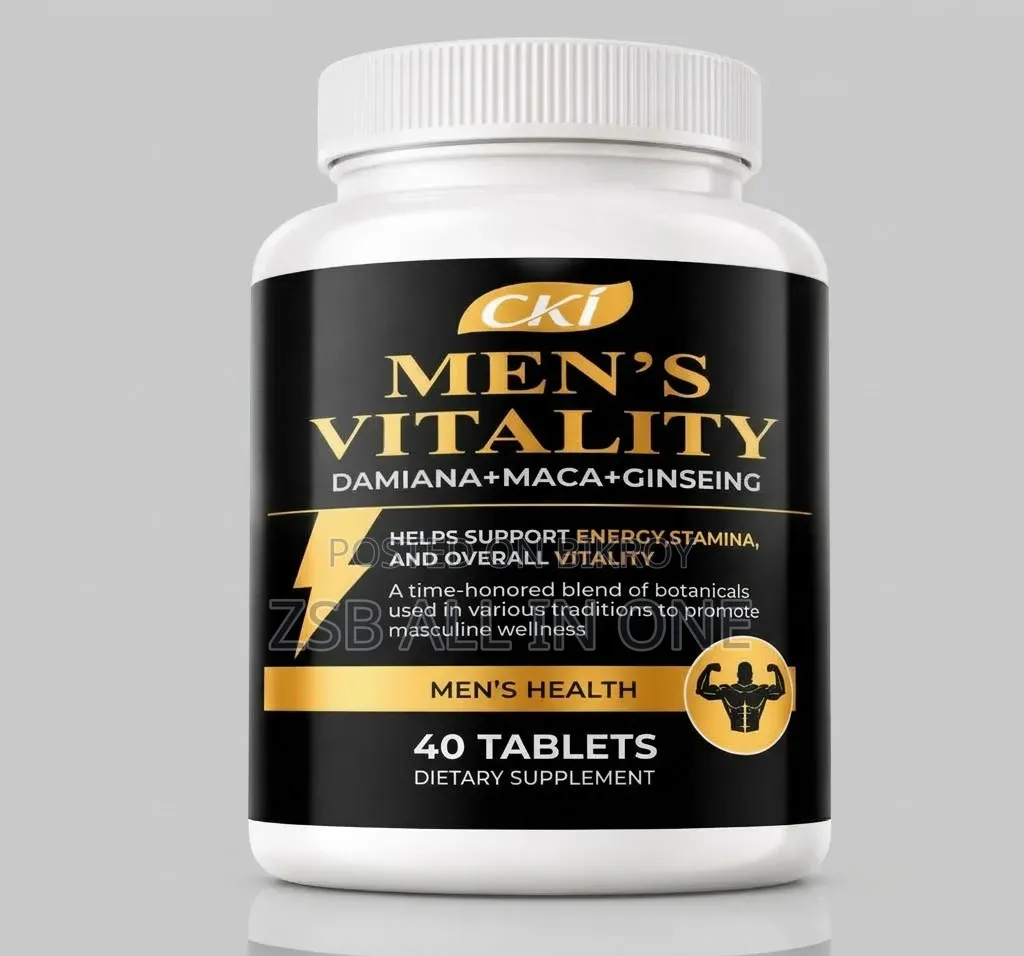 Men’s Vitality With Damiana+Maca+Ginseng for Men’s Health 40 Tablets