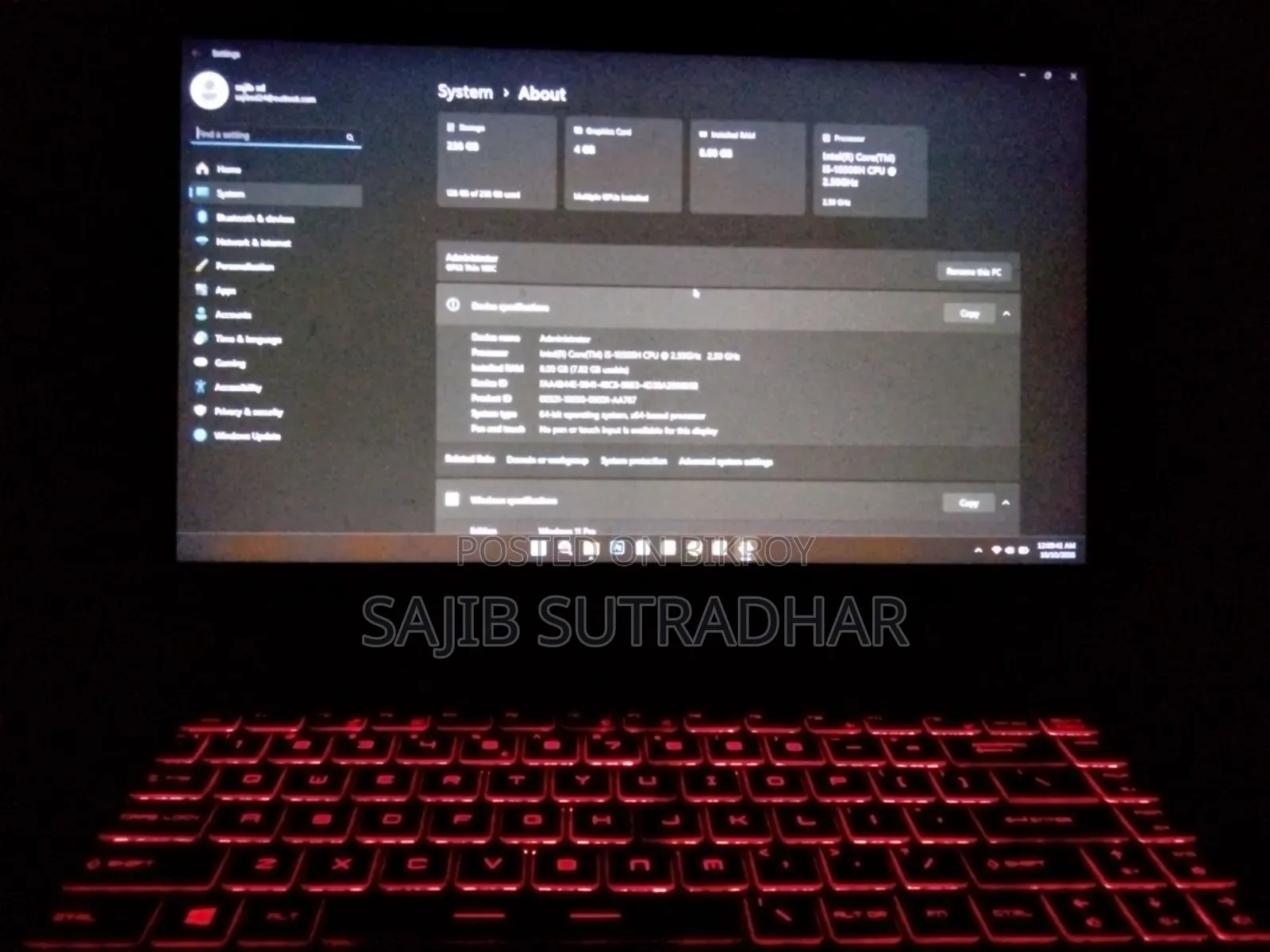 Laptop MSI GT683DX 8GB Intel HDD 512GB