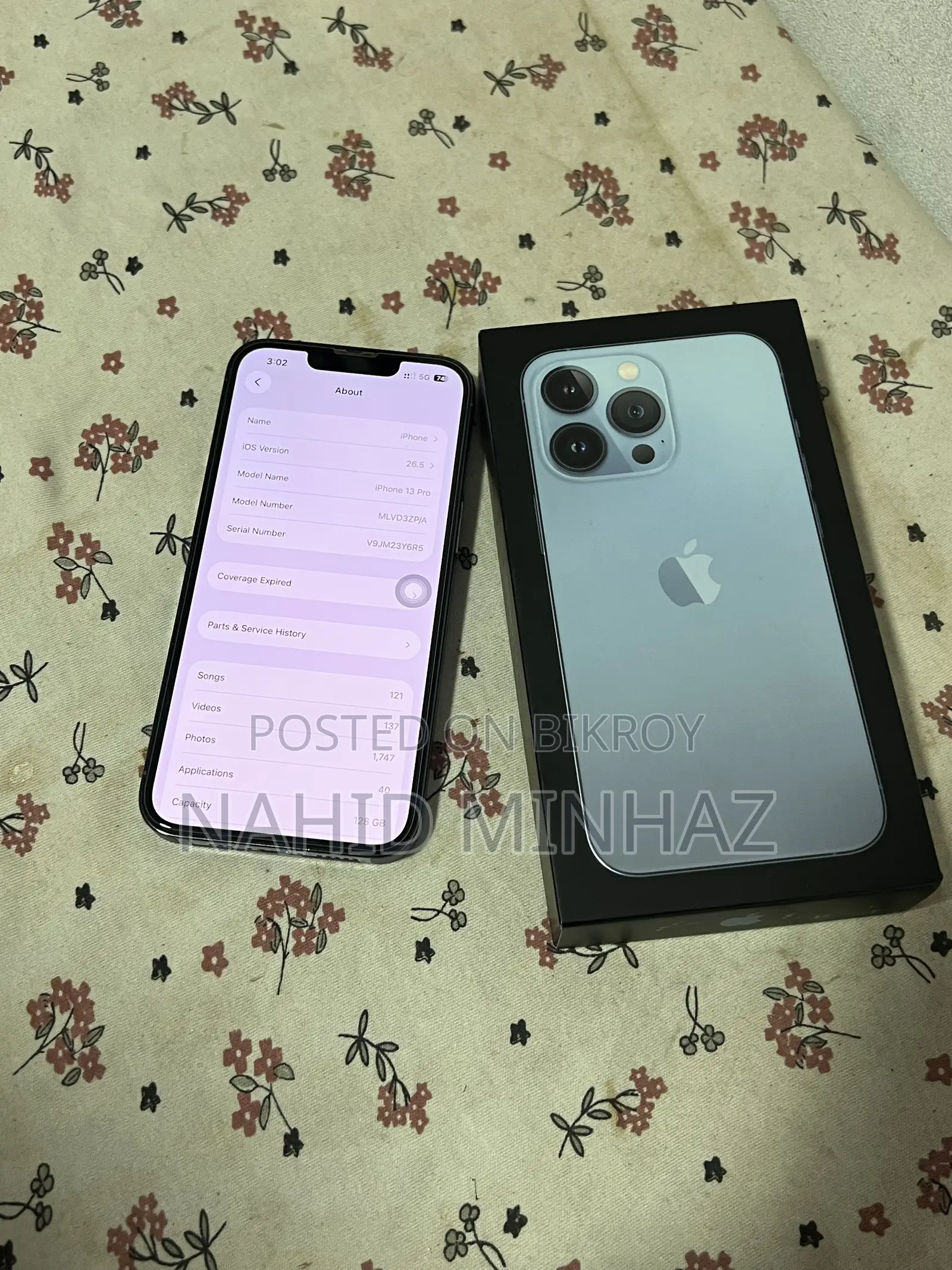 অ্যাপল আইফোন ১৩ প্রো ১২৮ জিবি ব্লু