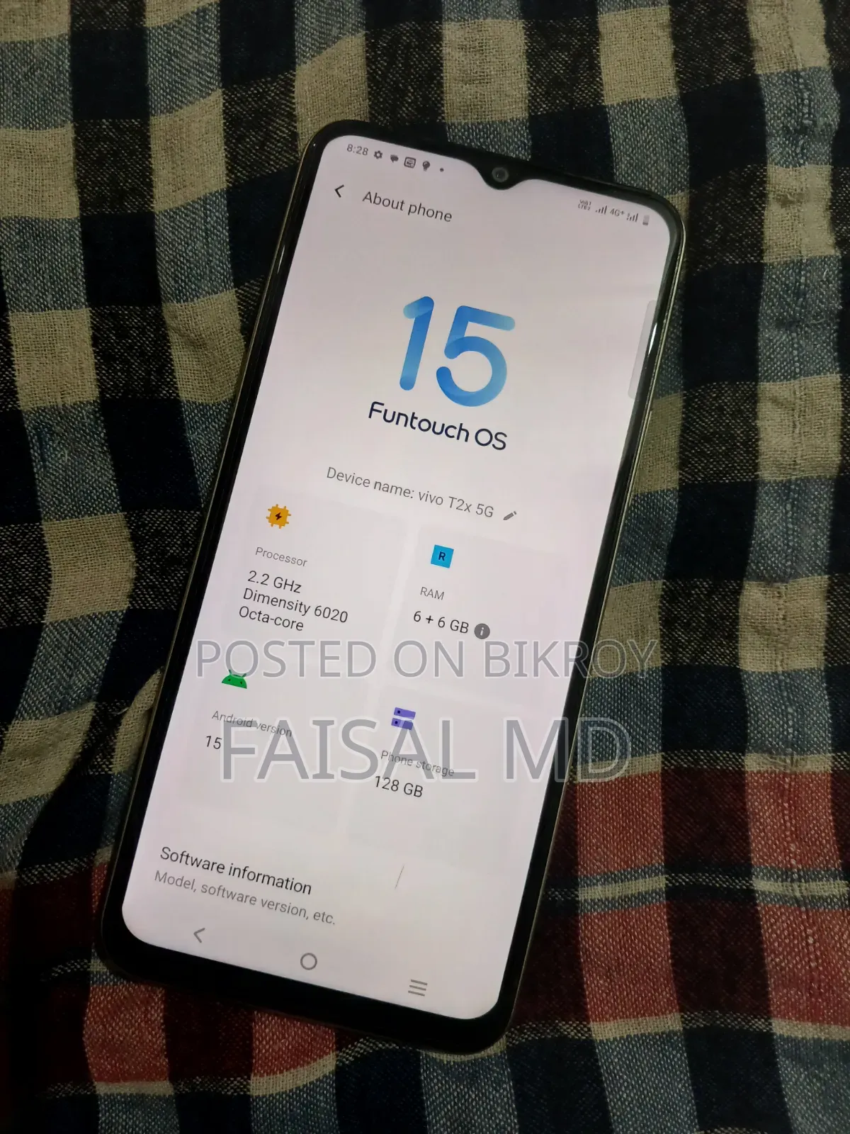 Vivo T2x 128 GB Rose Gold