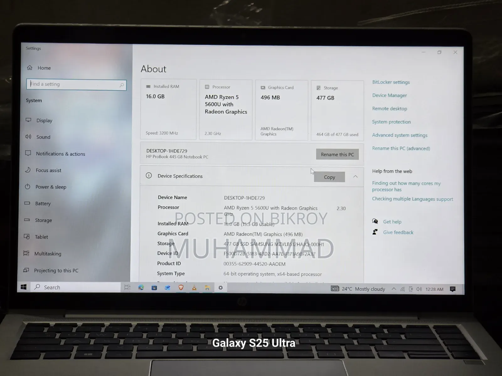 Laptop HP ProBook 445 G8 16GB AMD Ryzen 5 SSD 500GB