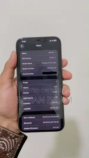 অ্যাপল আইফোন ১২ প্রো ম্যাক্স ২৫৬ জিবি ব্ল্যাক