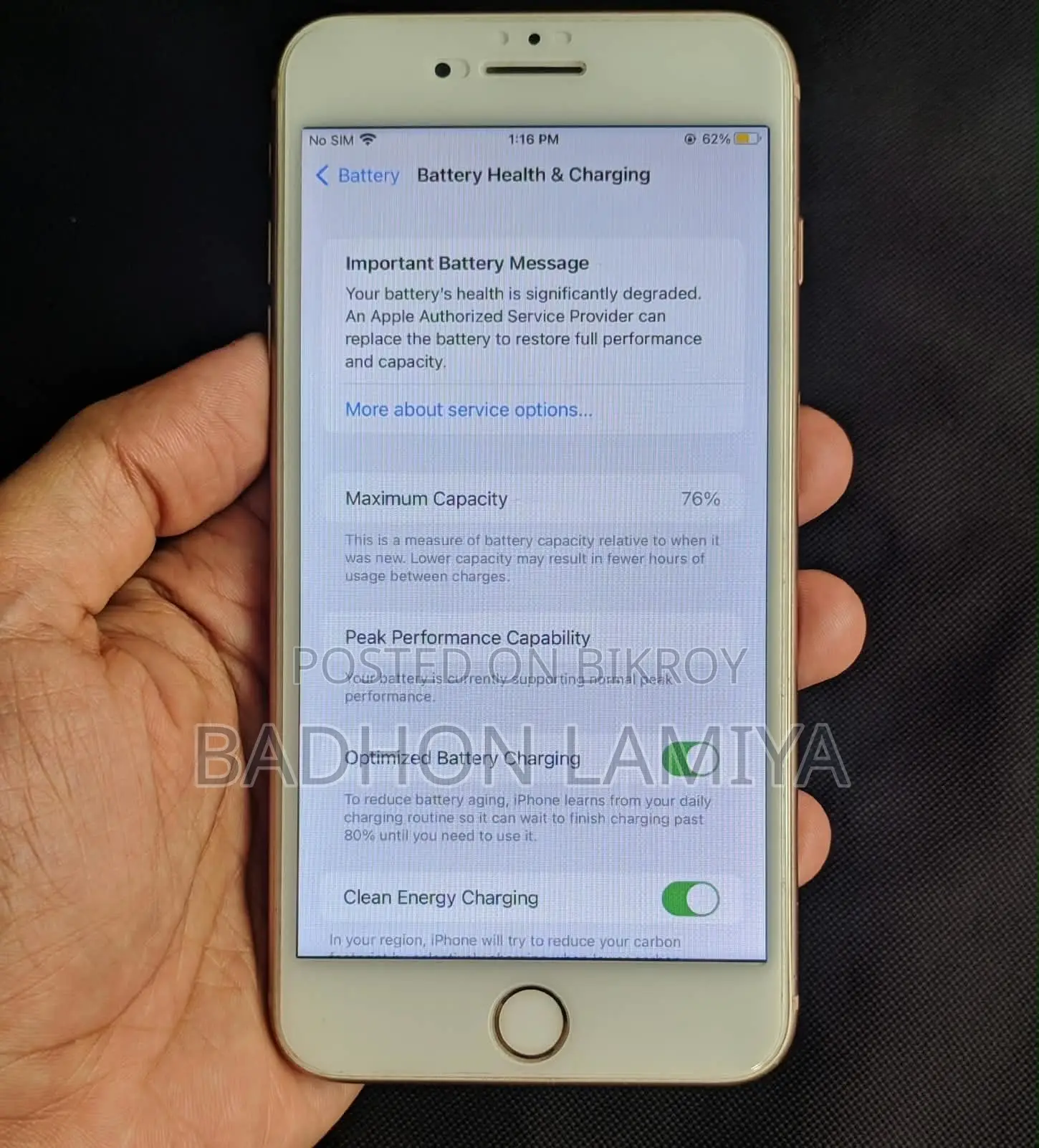 অ্যাপল আইফোন ৮ প্লাস ৬৪ জিবি রোজ গোল্ড