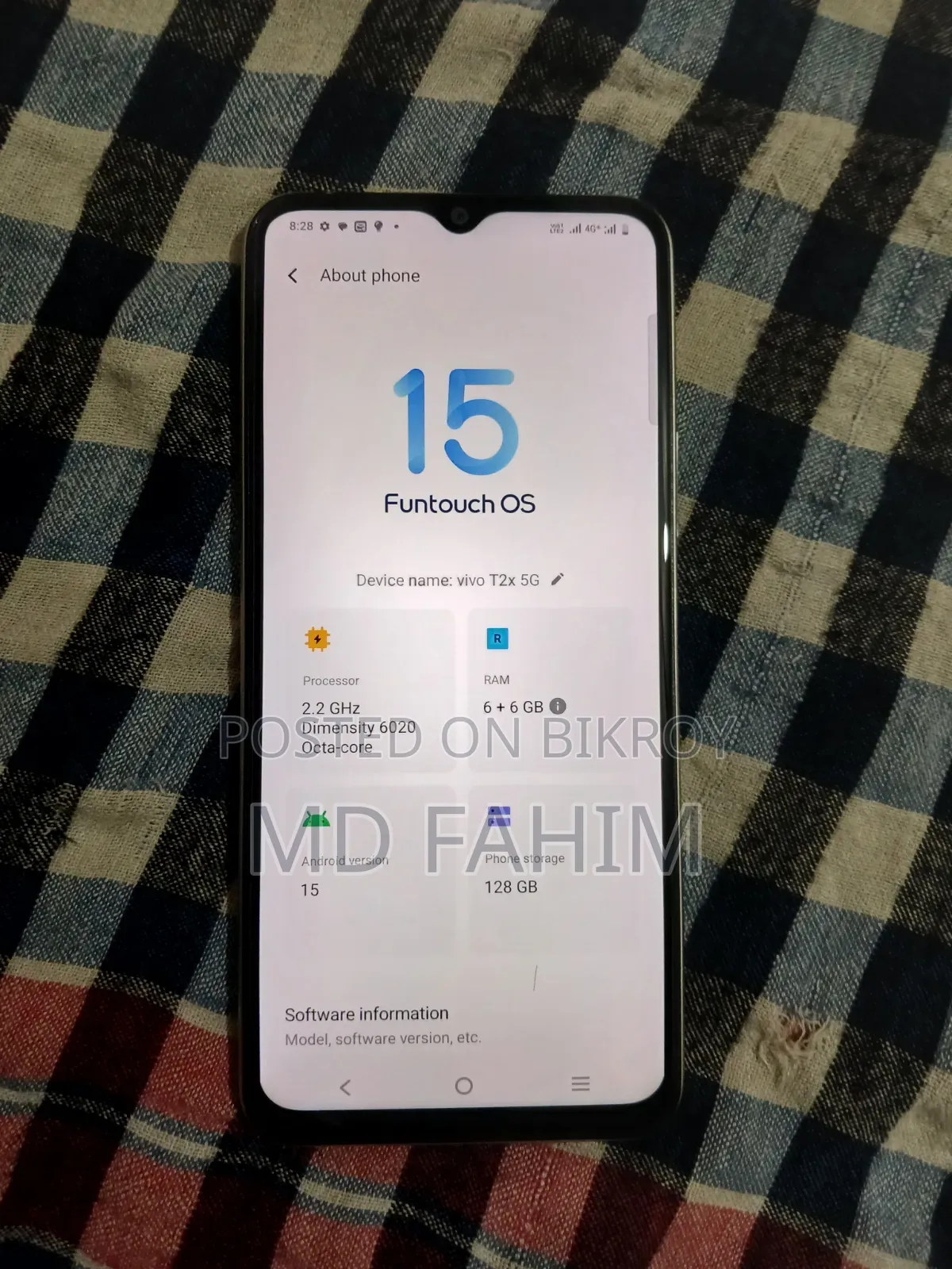Vivo T2x 128 GB Rose Gold