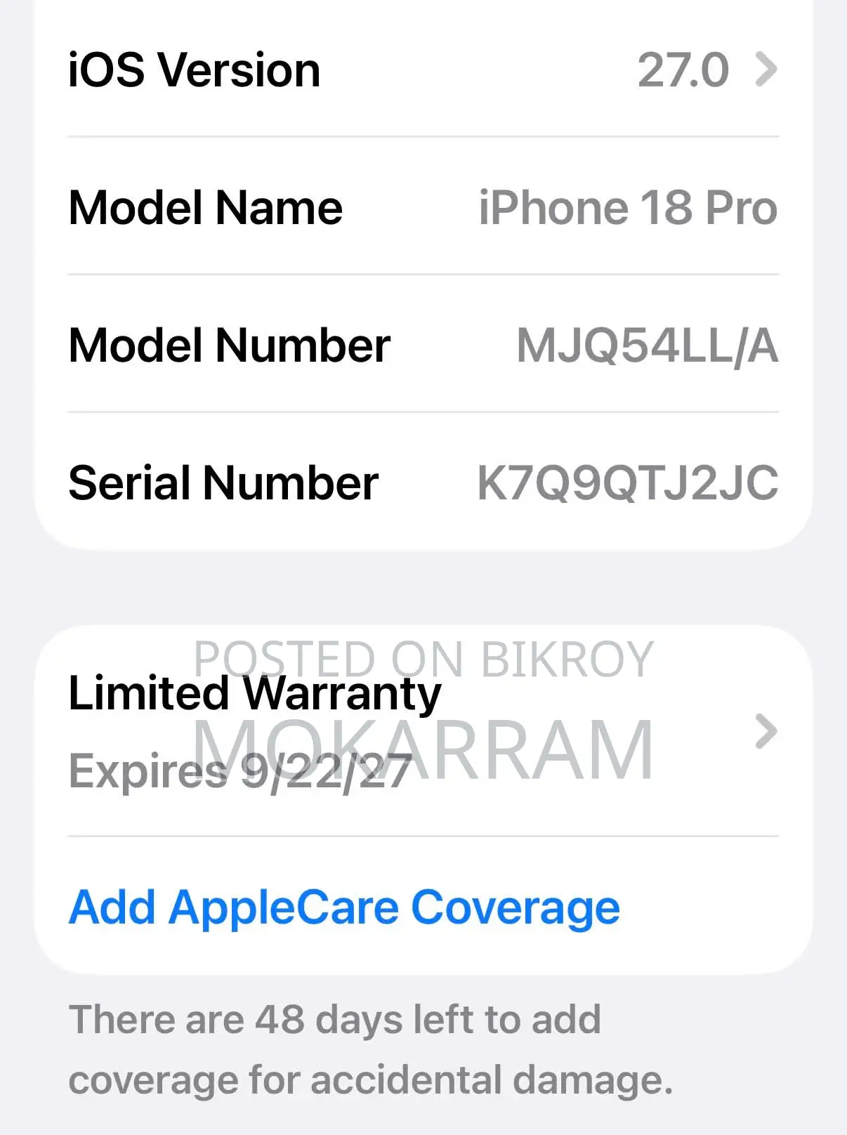New Apple iPhone 18 Pro 256 GB