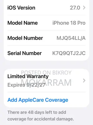 New Apple iPhone 18 Pro 256 GB