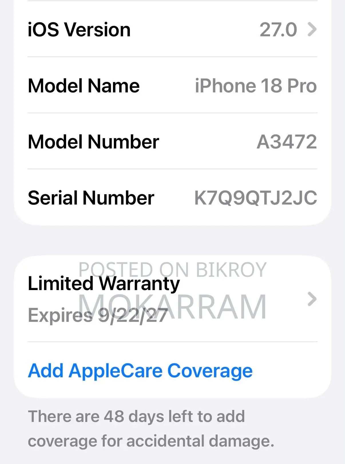 New Apple iPhone 18 Pro 256 GB