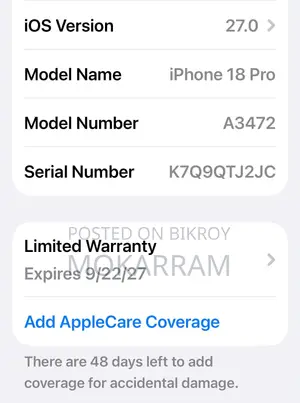 New Apple iPhone 18 Pro 256 GB